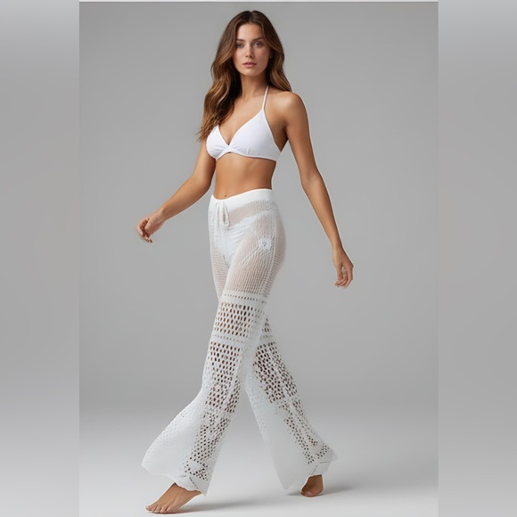 Bathing Suit Cover Up Pants White - Picture 3 of 6